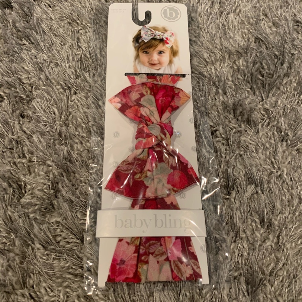 Baby bling bows printed knot